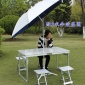户外加厚1.2米铝合金分体折叠桌椅可升降手提便携野外车载餐桌子